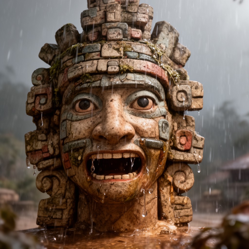 AI-generated illustration of Tlaloc