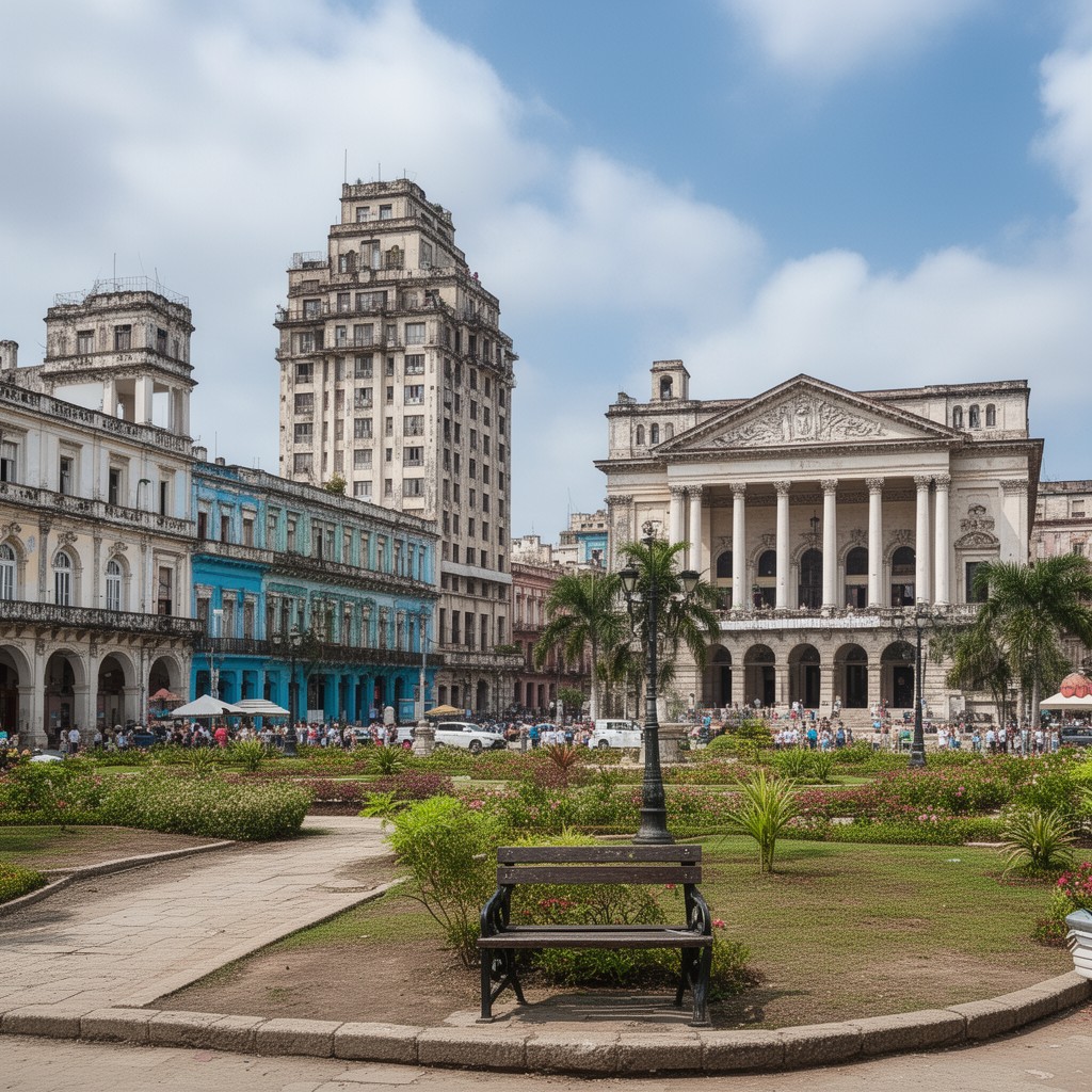 AI-generated illustration of Parque Central