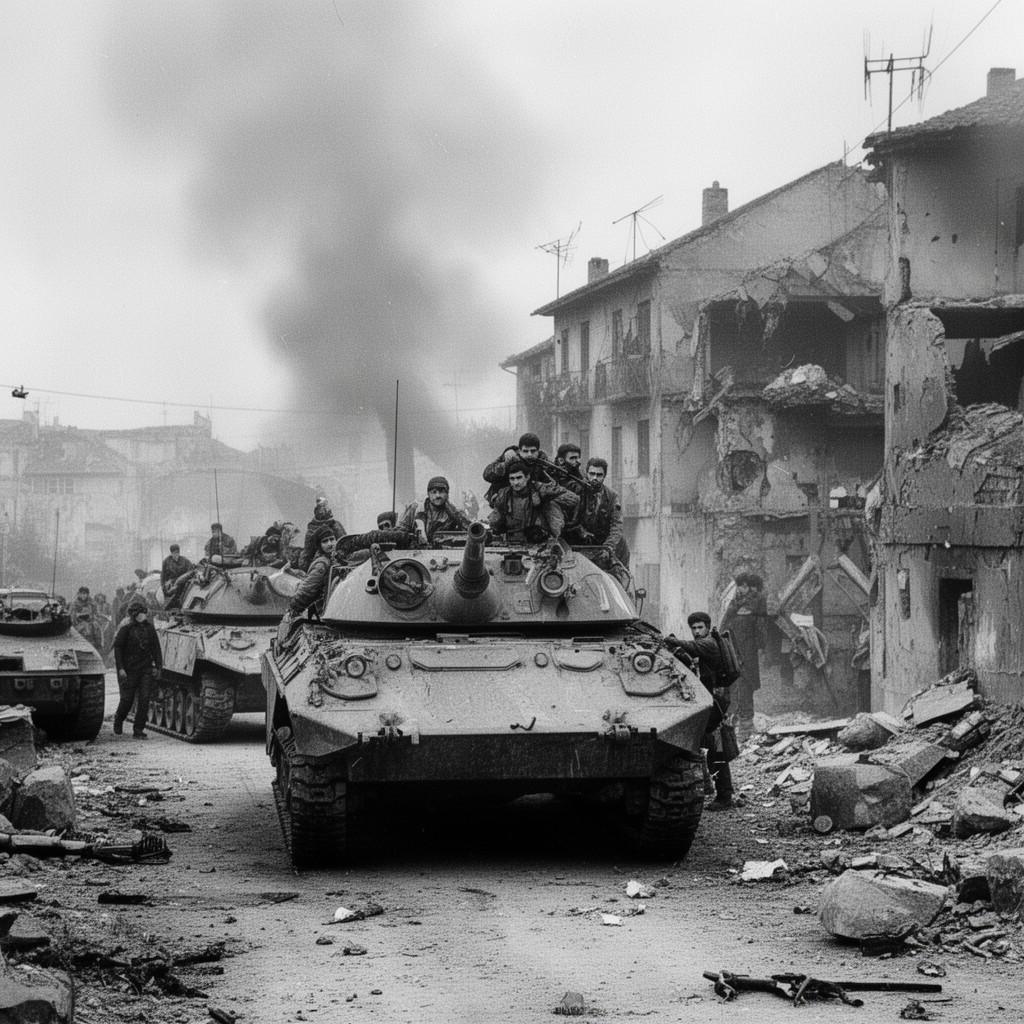 AI-generated illustration of Yugoslav Wars