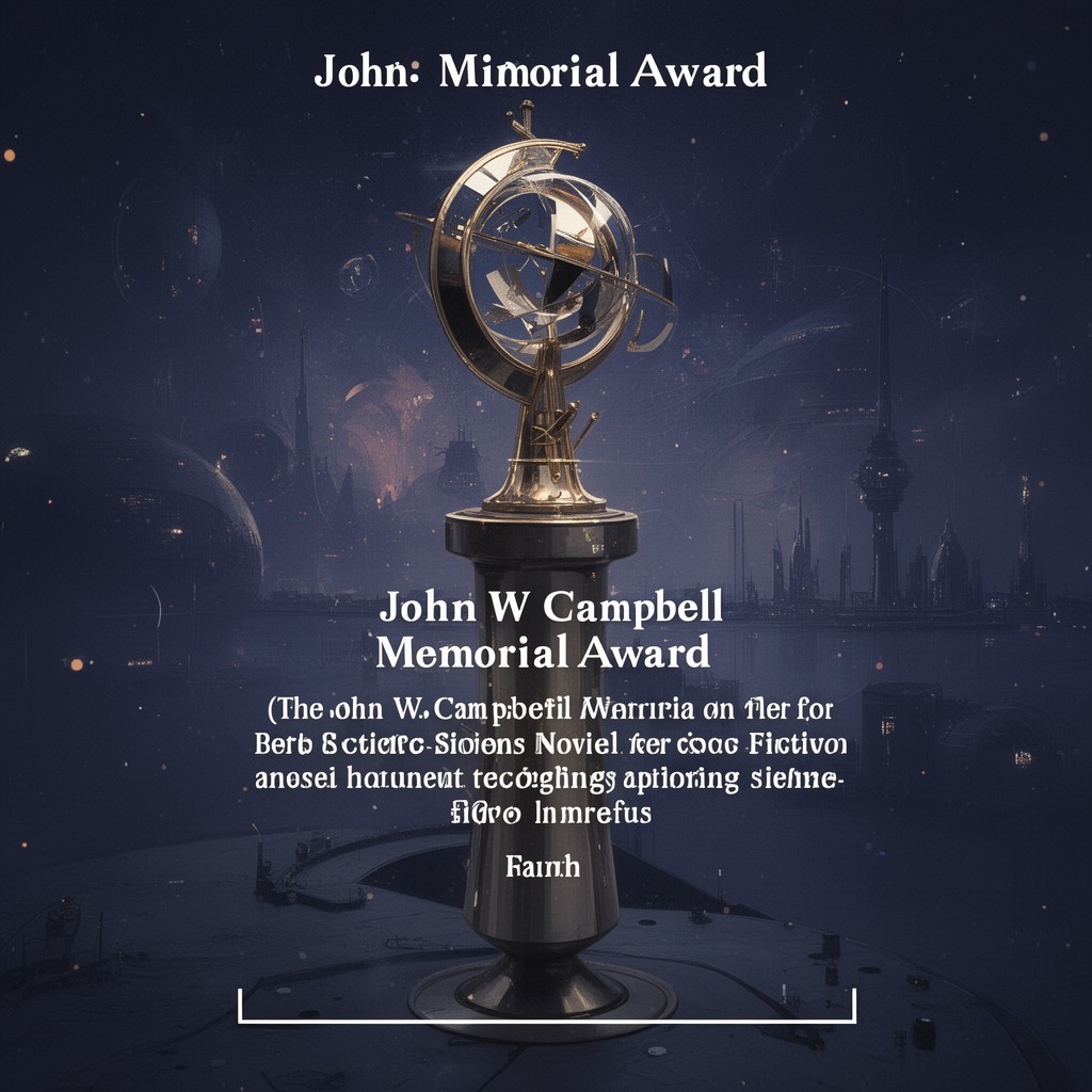 AI-generated illustration of John W. Campbell Memorial Award for Best Science Fiction Novel