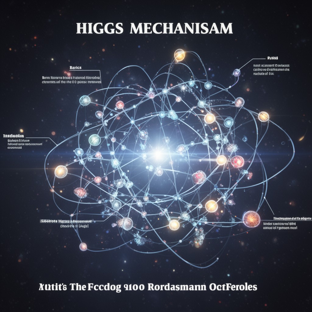 AI-generated illustration of Higgs mechanism