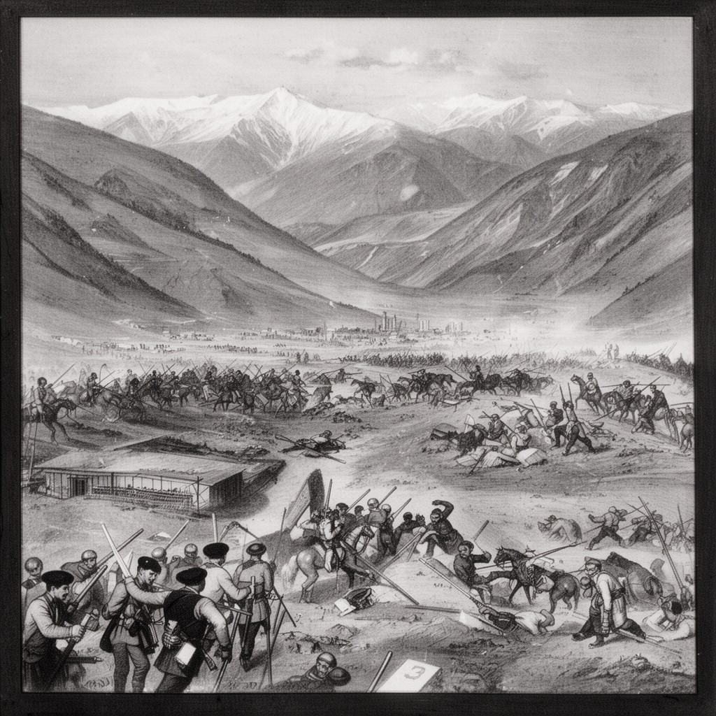 AI-generated illustration of Caucasus campaign