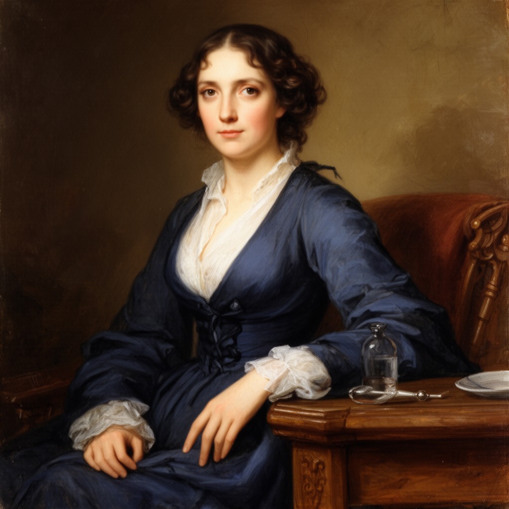 AI-generated illustration of Mary Shelley