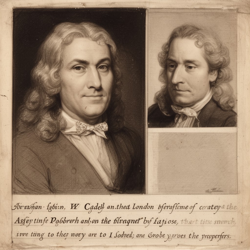 AI-generated illustration of W. Strahan and T. Cadell