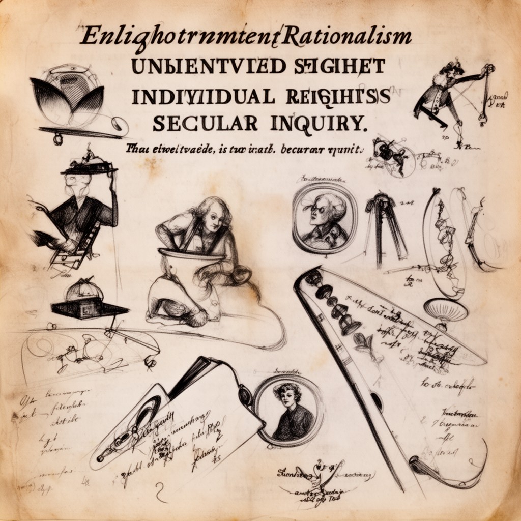 AI-generated illustration of Enlightenment rationalism