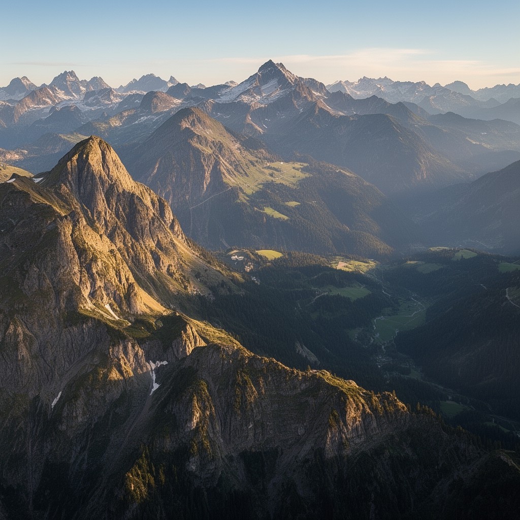 AI-generated illustration of Ultra-prominent peaks of Europe