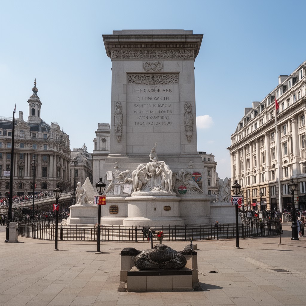 AI-generated illustration of The Cenotaph, Whitehall, London