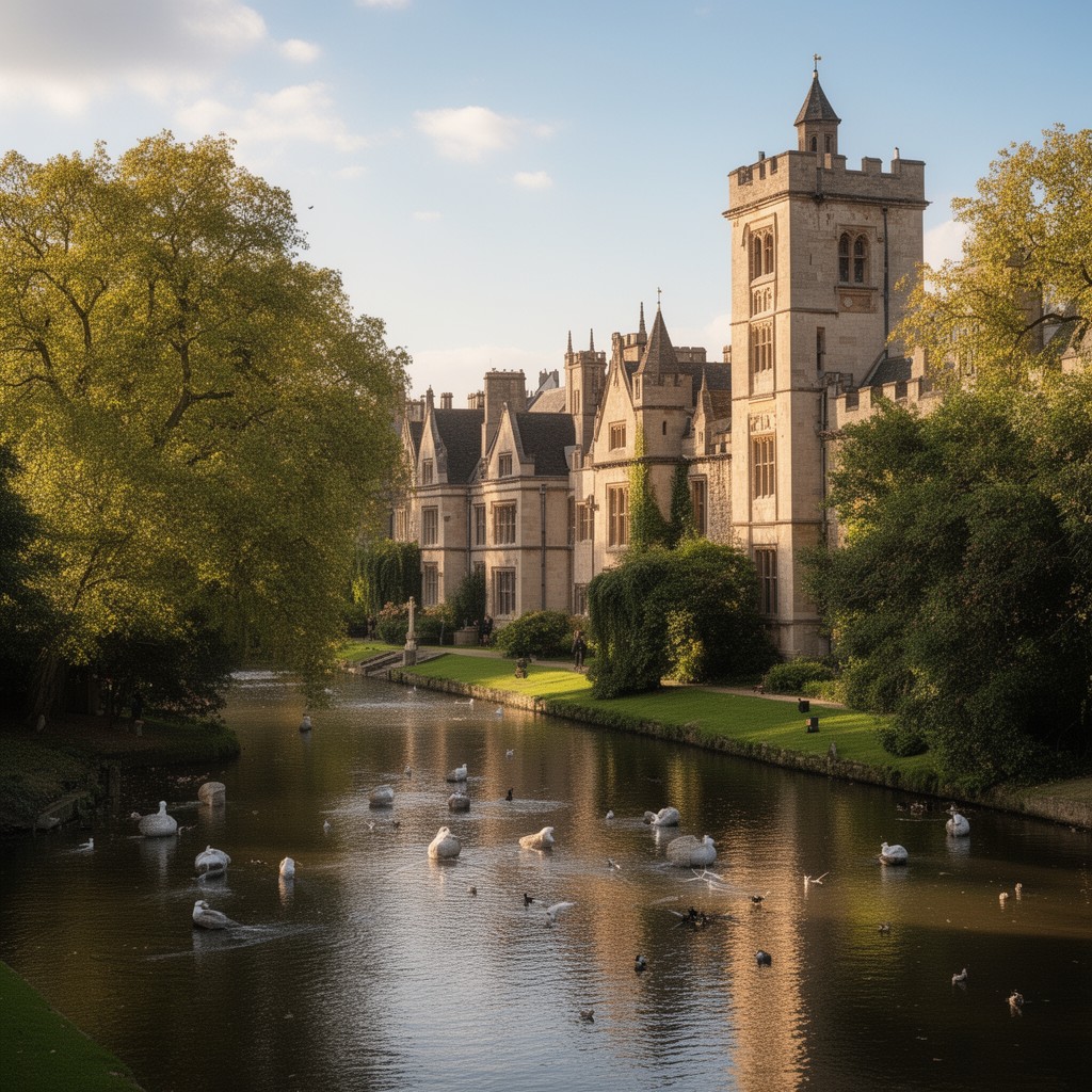 AI-generated illustration of Trinity Hall, Cambridge