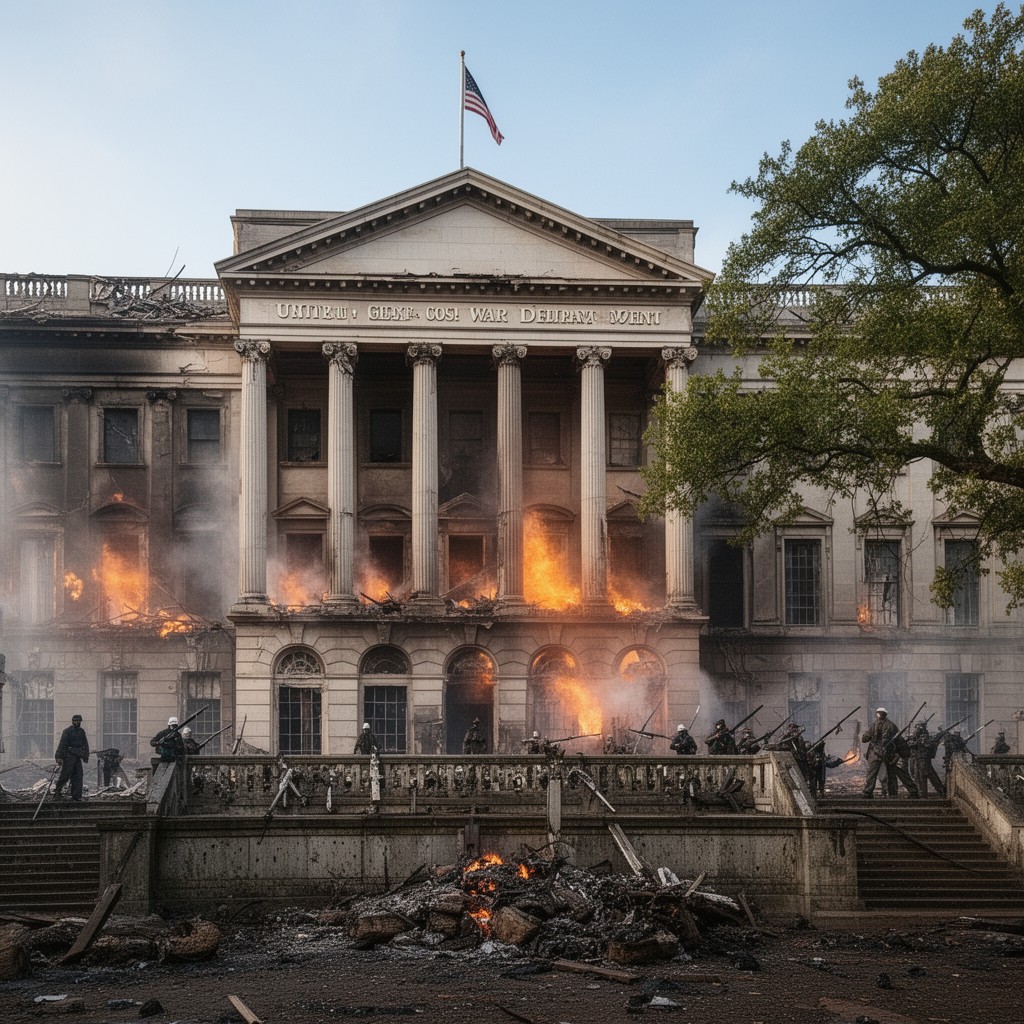 AI-generated illustration of United States War Department building