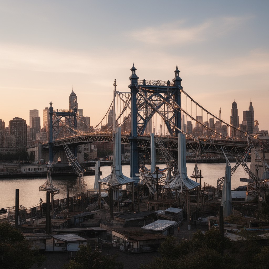 AI-generated illustration of Triborough Bridge