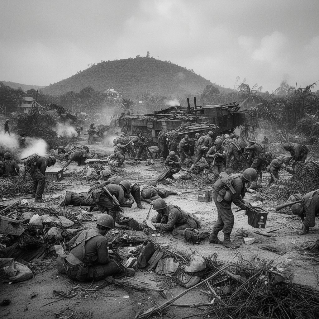 AI-generated illustration of Battle of Peleliu