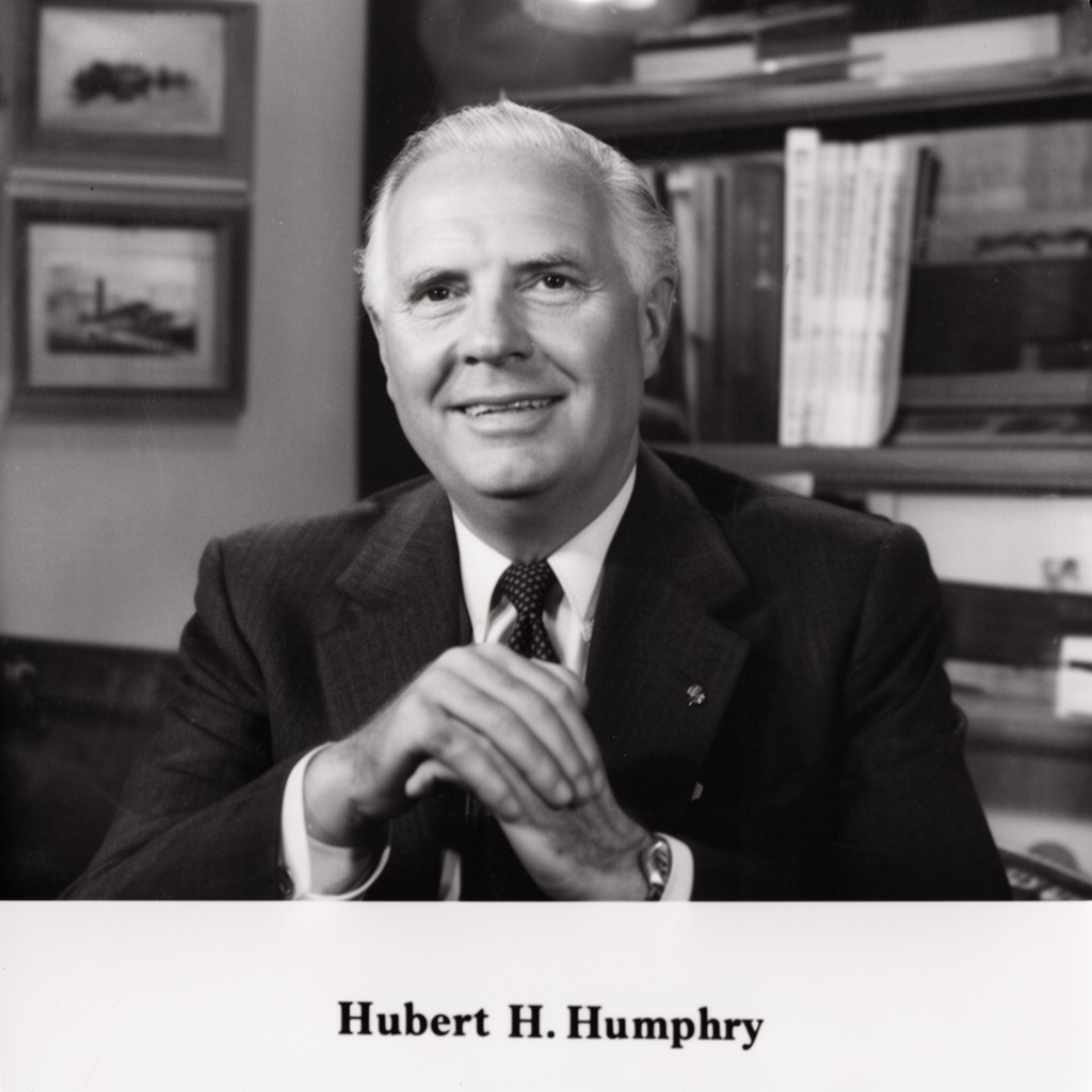 AI-generated illustration of Hubert H. Humphrey
