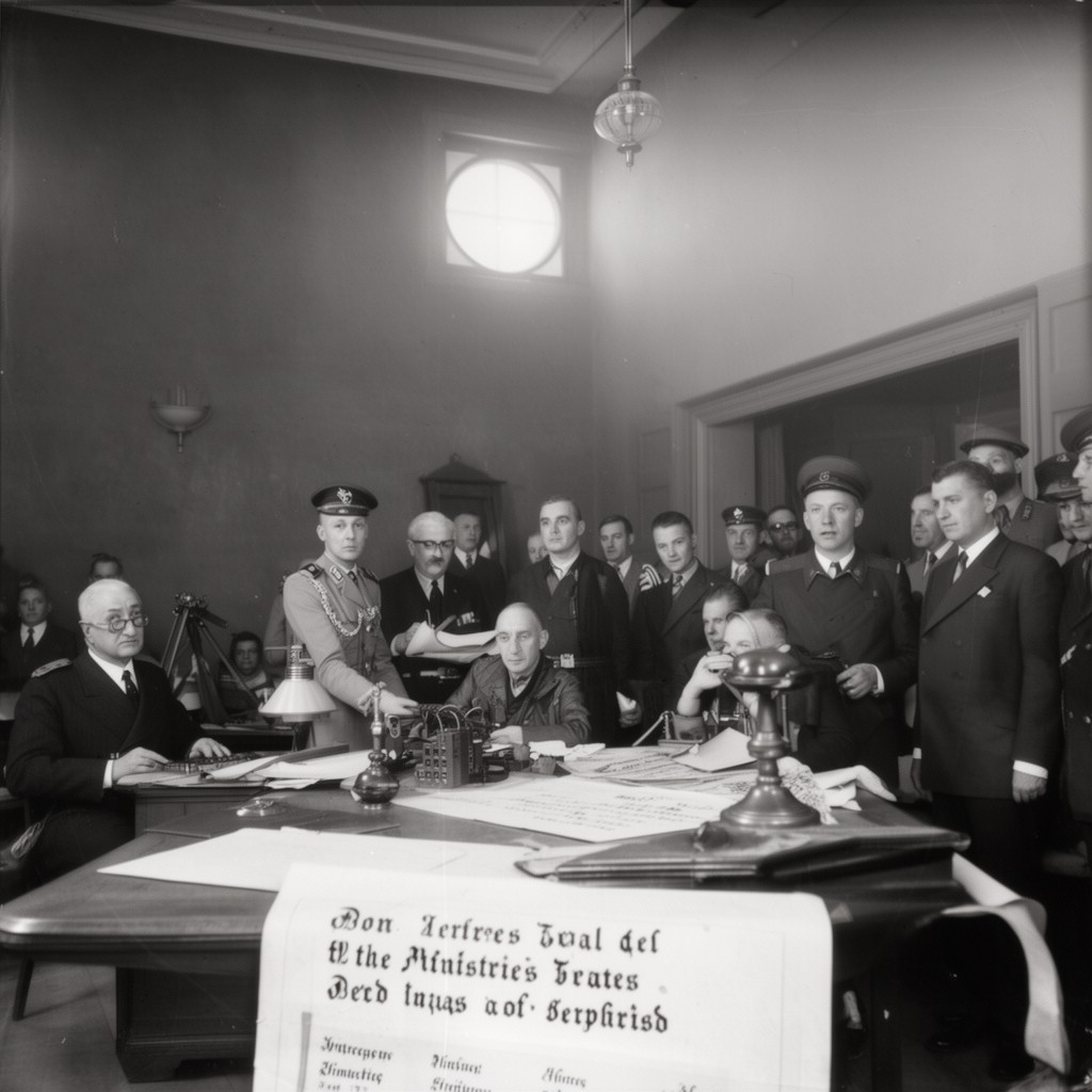 AI-generated illustration of Ministries Trial