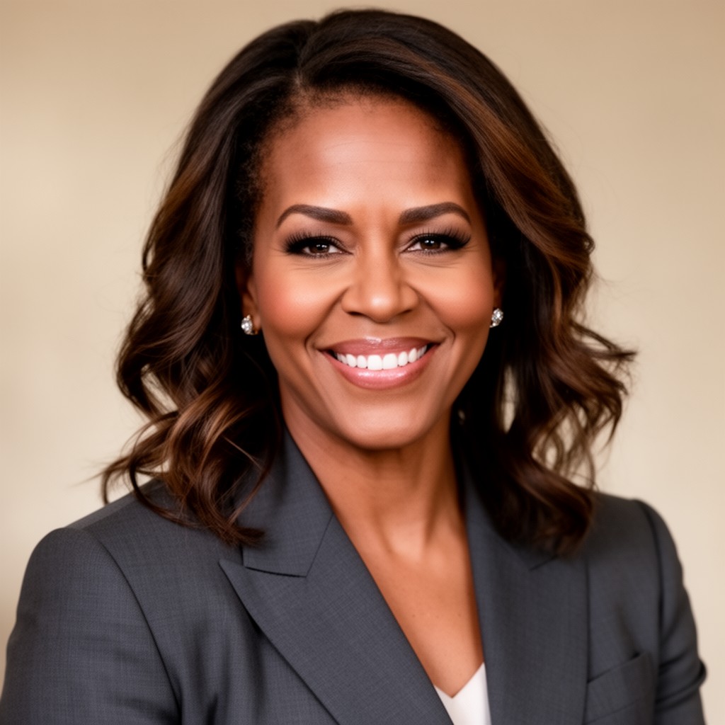 AI-generated illustration of Michelle LaVaughn Robinson