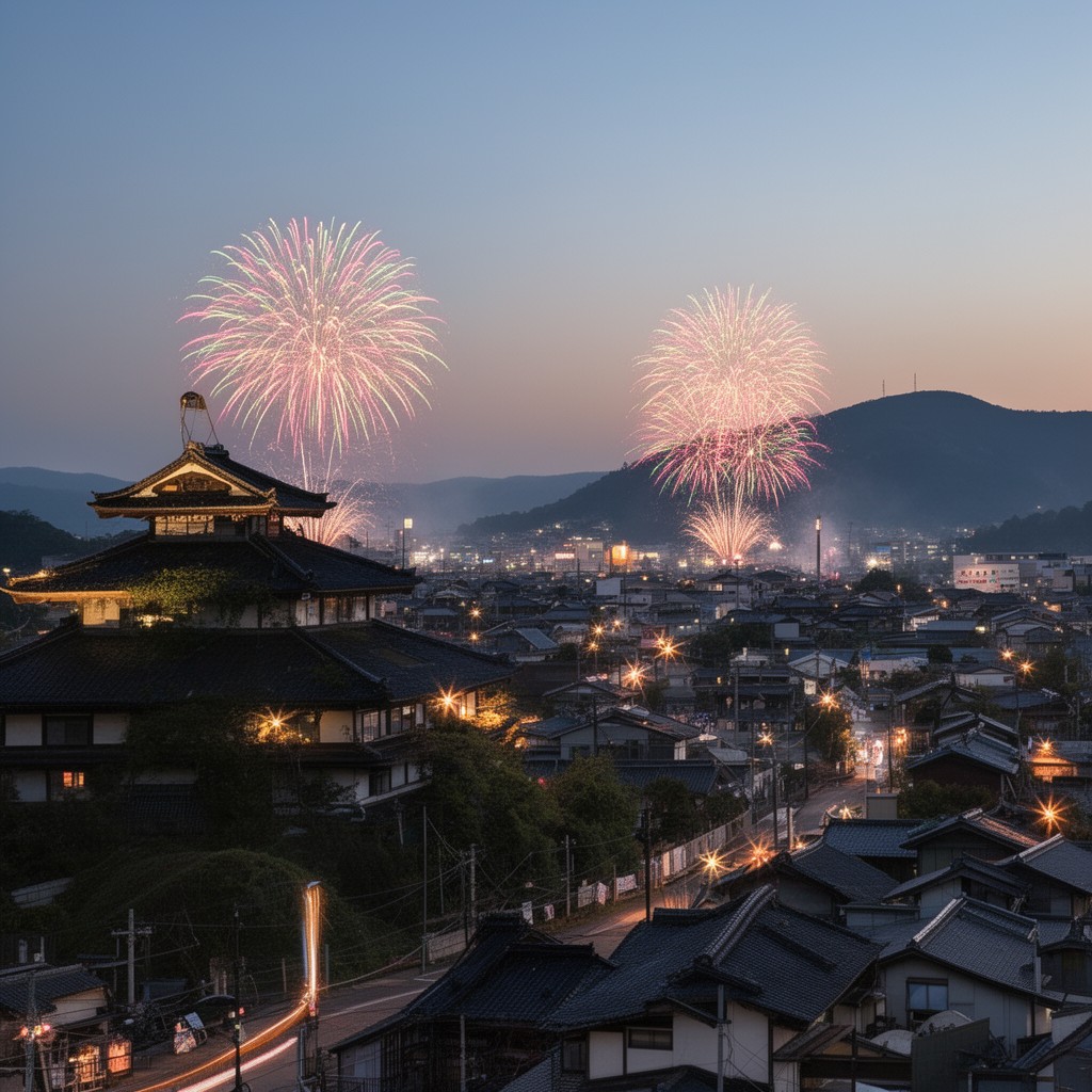 AI-generated illustration of Nagaoka, Niigata, Japan