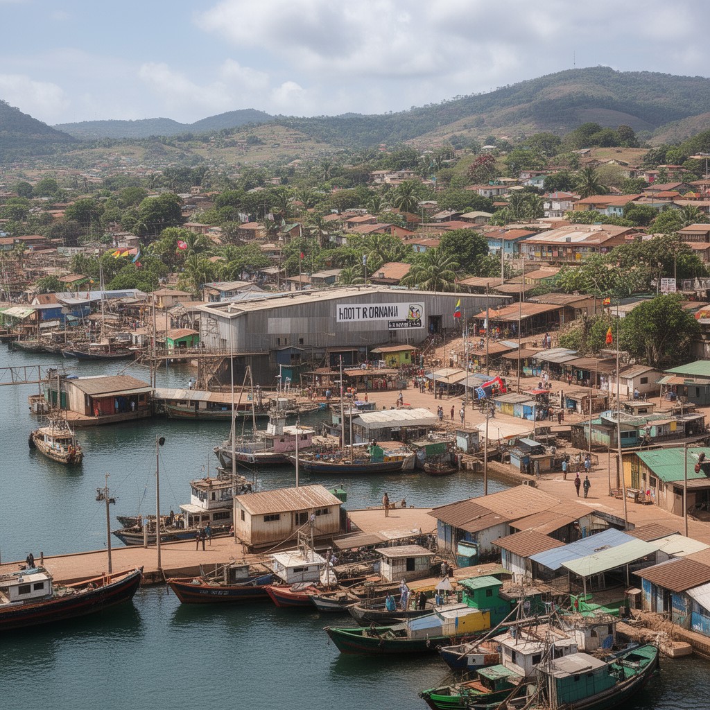 AI-generated illustration of Port of Banana