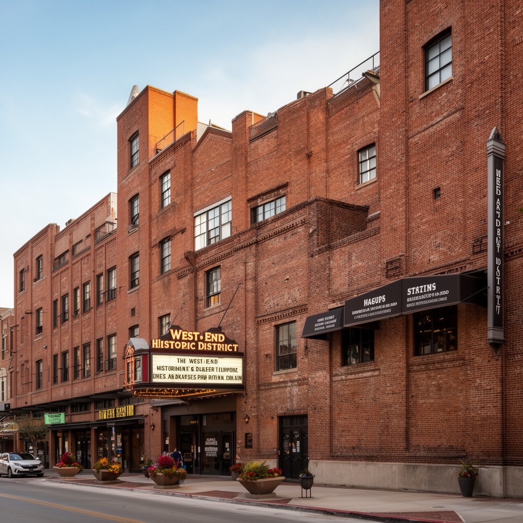 AI-generated illustration of West End Historic District