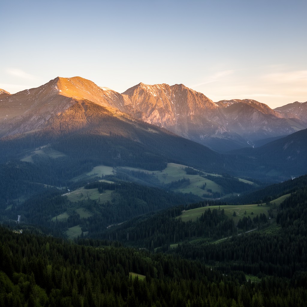 AI-generated illustration of Carpathian Mountains