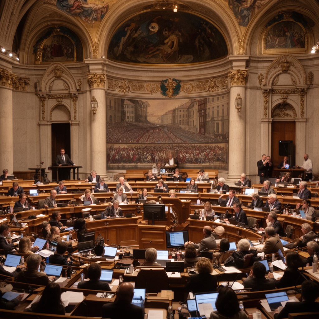 AI-generated illustration of Grand Council of Geneva