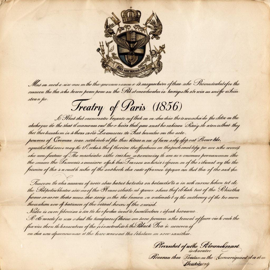 AI-generated illustration of Treaty of Paris (1856)