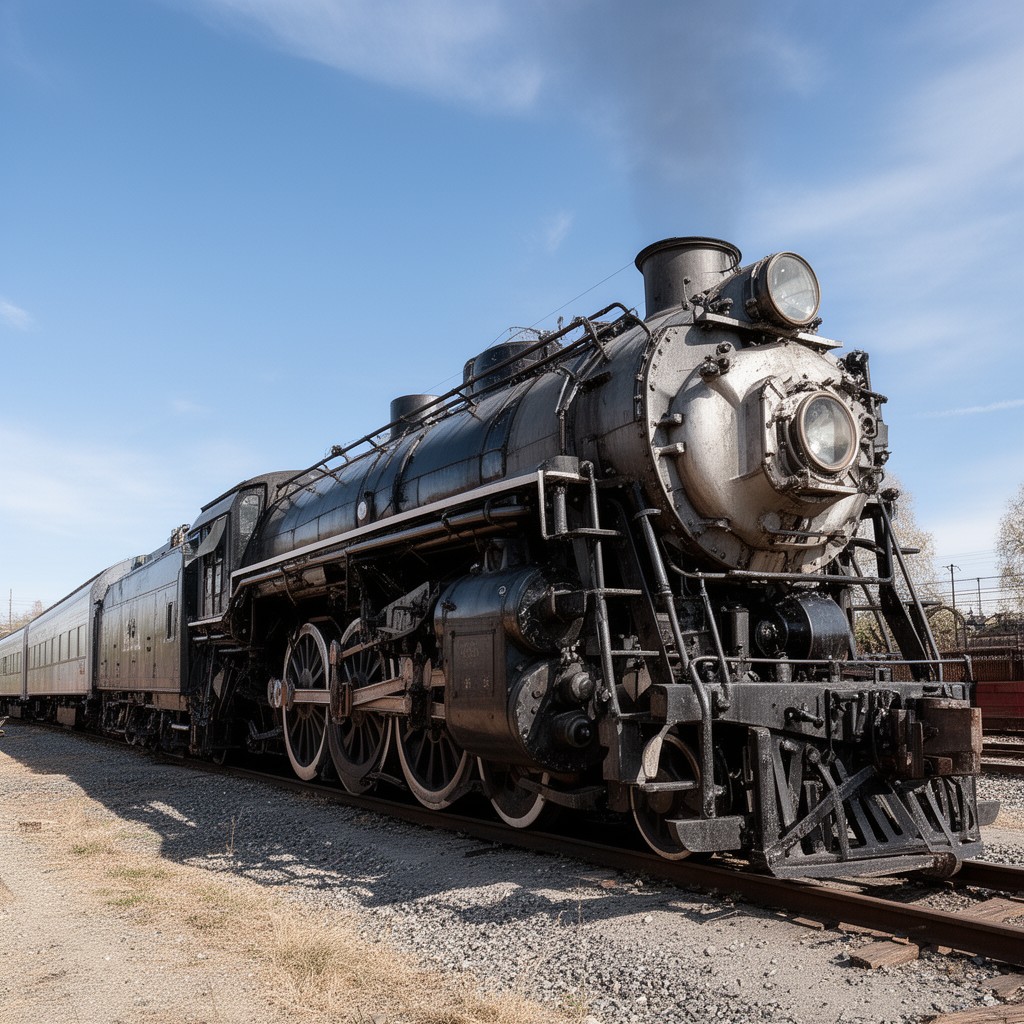 AI-generated illustration of Atchison Topeka and Santa Fe 4-8-4 locomotive