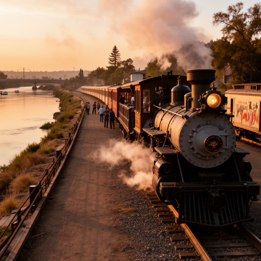 AI-generated illustration of Sacramento Southern Railroad