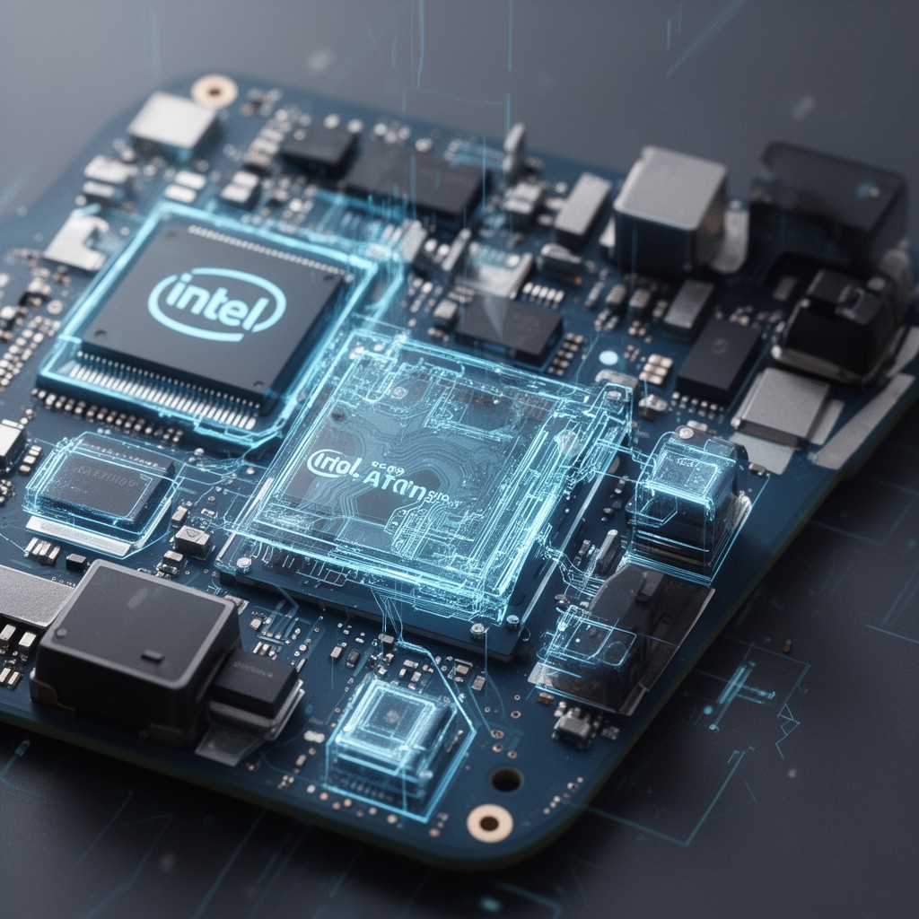 AI-generated illustration of Intel Atom