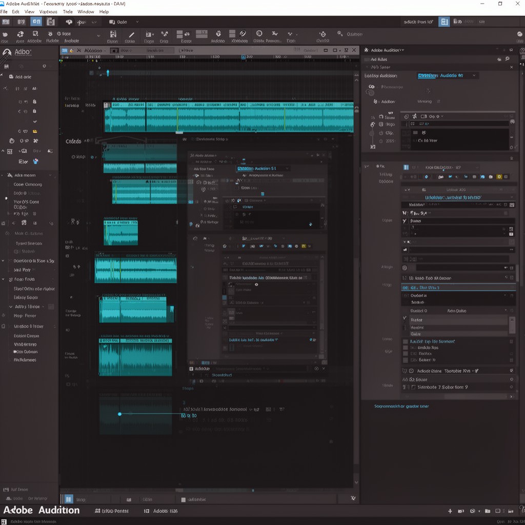 AI-generated illustration of Adobe Audition