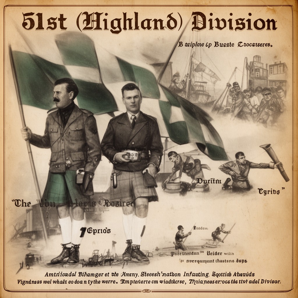 AI-generated illustration of 51st (Highland) Division