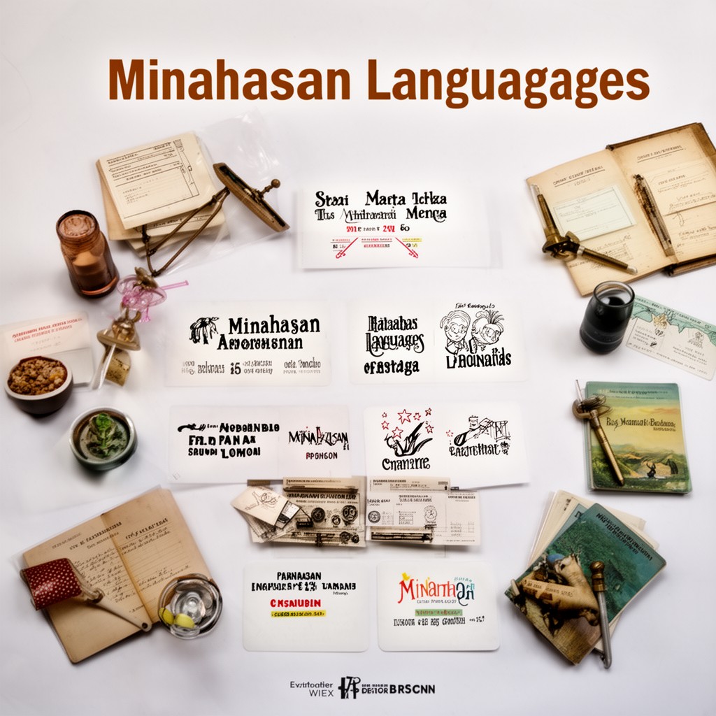 AI-generated illustration of Minahasan languages