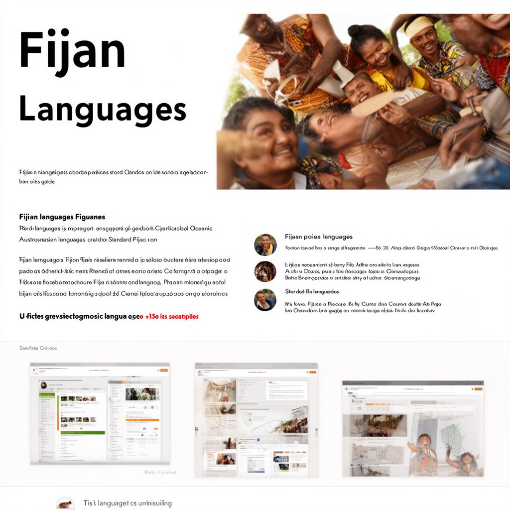 AI-generated illustration of Fijian languages