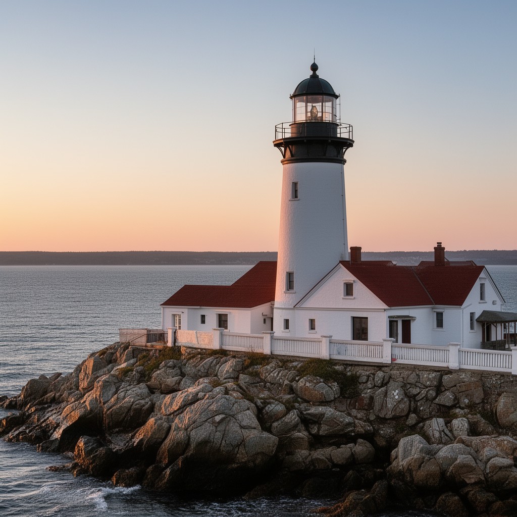 AI-generated illustration of West Chop Light