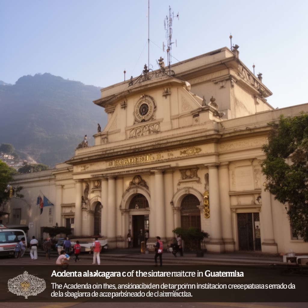 AI-generated illustration of Academy of the Spanish Language in Guatemala