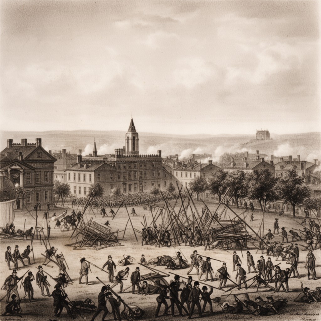 AI-generated illustration of Siege of Boston