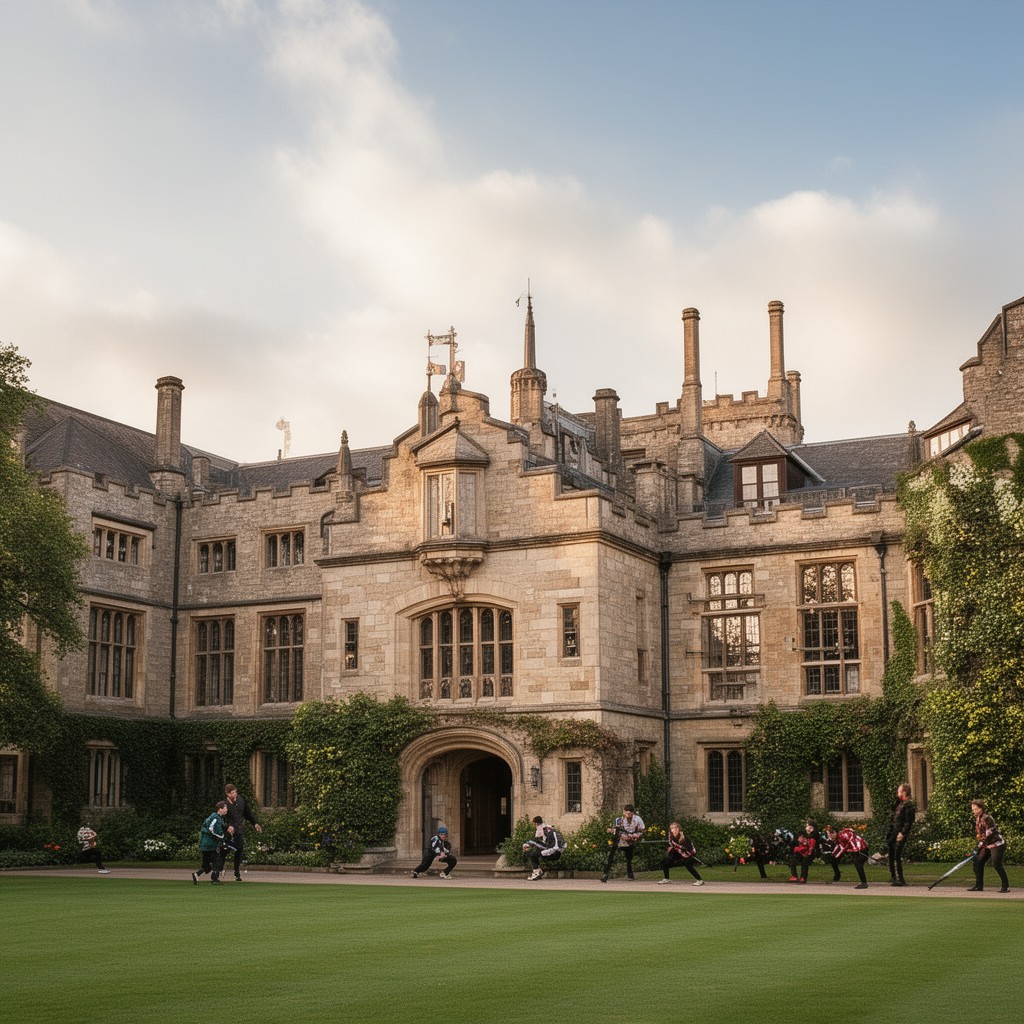 AI-generated illustration of Rugby School