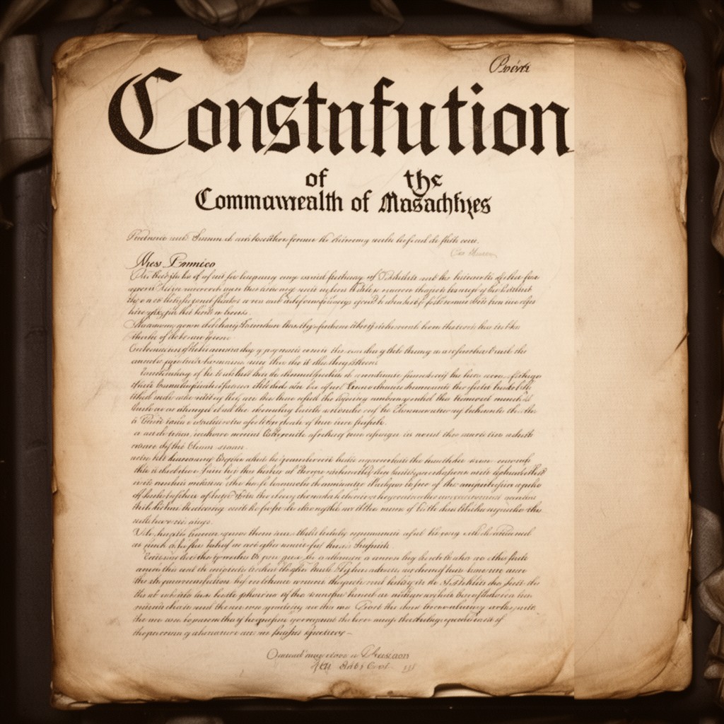 AI-generated illustration of Constitution of the Commonwealth of Massachusetts