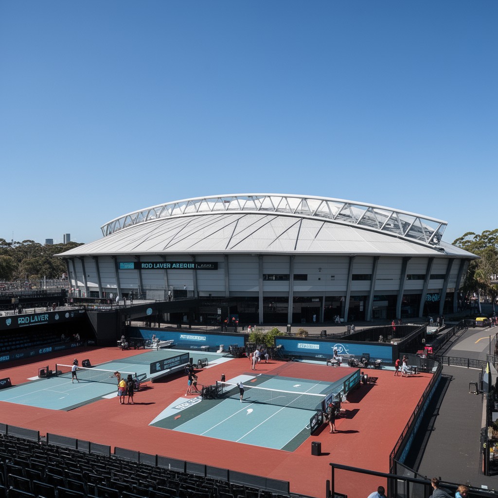 AI-generated illustration of Rod Laver Arena