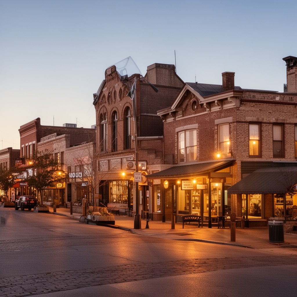 AI-generated illustration of Downtown Abilene historic area