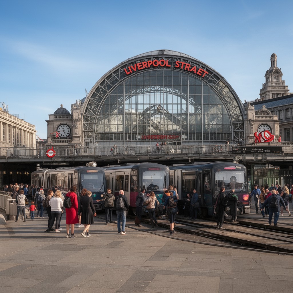 AI-generated illustration of London Liverpool Street