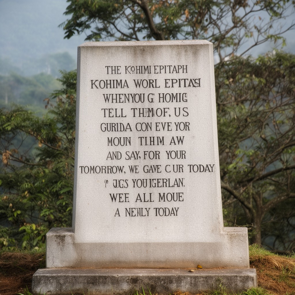 AI-generated illustration of Kohima Epitaph