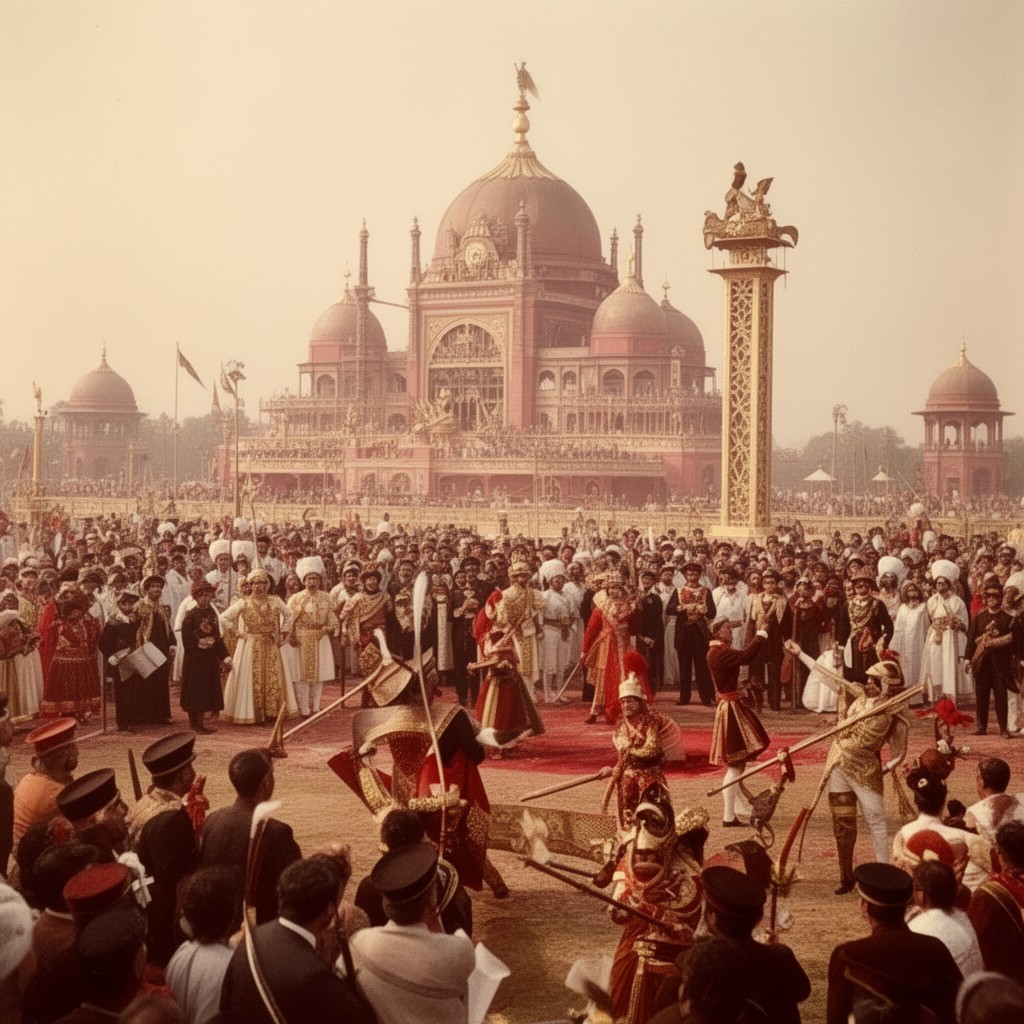 AI-generated illustration of Delhi Durbar