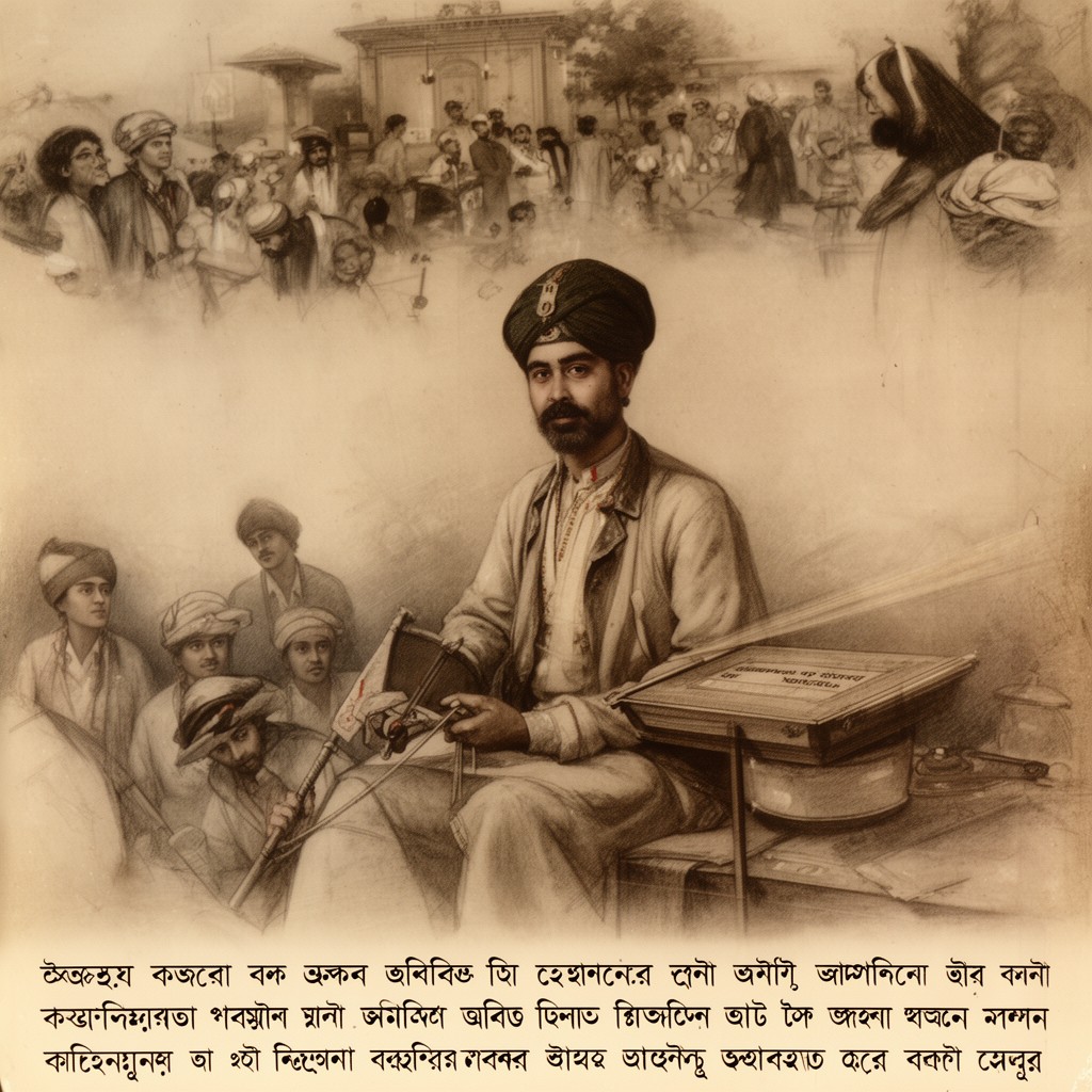 AI-generated illustration of Bengali Renaissance