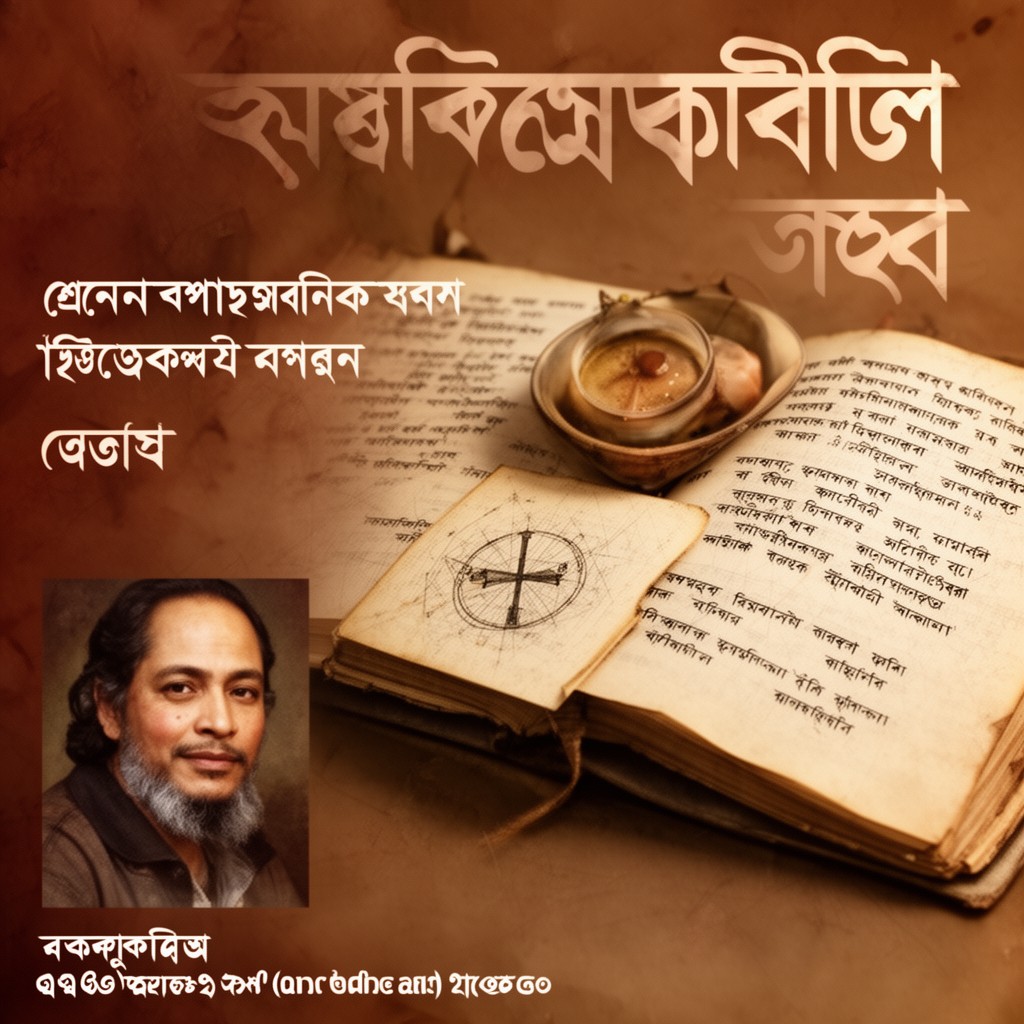 AI-generated illustration of Bengali literature
