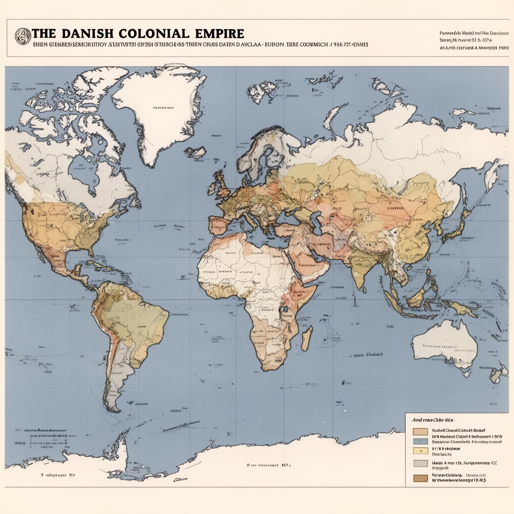AI-generated illustration of Danish colonial empire