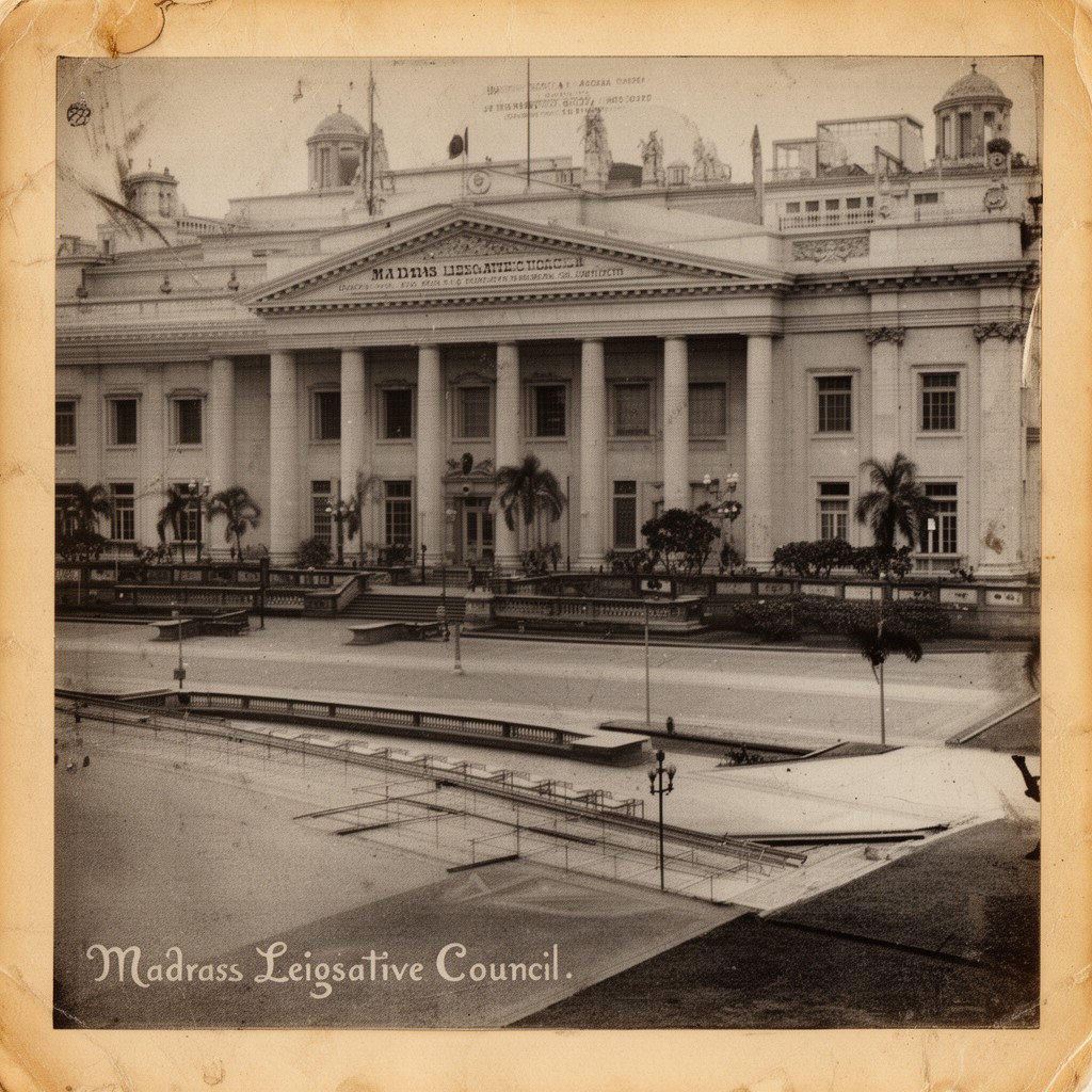 AI-generated illustration of Madras Legislative Council