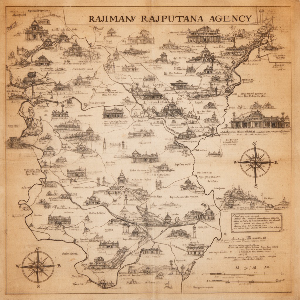 AI-generated illustration of Rajputana Agency