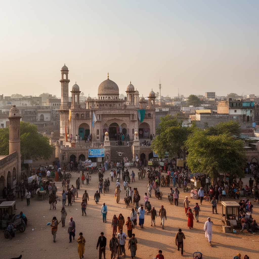 AI-generated illustration of Hyderabad, Sindh