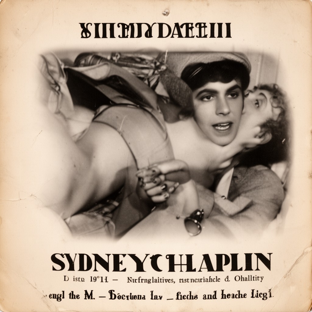 AI-generated illustration of Sydney Chaplin (half-brother)