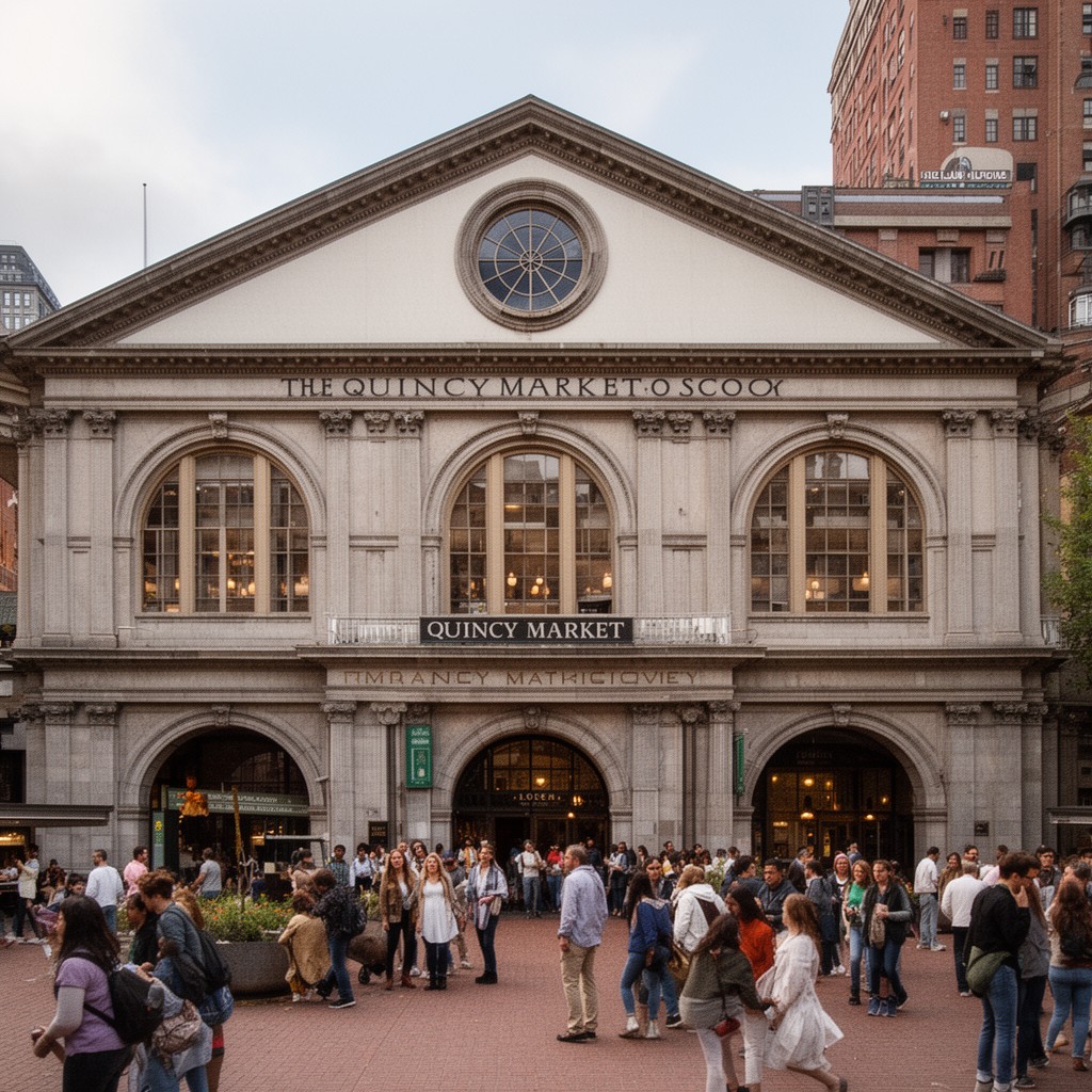 AI-generated illustration of Quincy Market