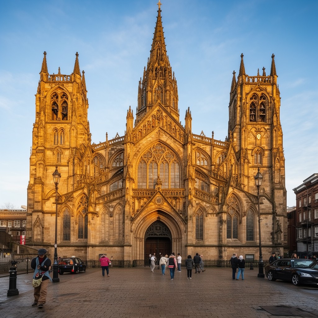 AI-generated illustration of Manchester Cathedral